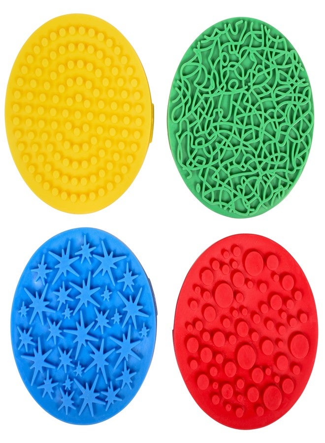 READY 2 LEARN Paint and Clay Palm Printers - Set of 4 - Arts and Crafts Rubber Stampers for Kids - DIY Patterns and Effects - Image 1